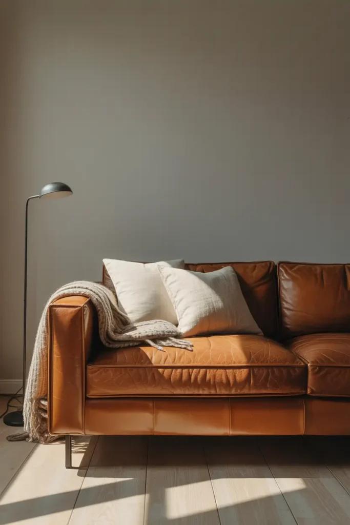 Caramel Leather Seating That Ages Like Wine