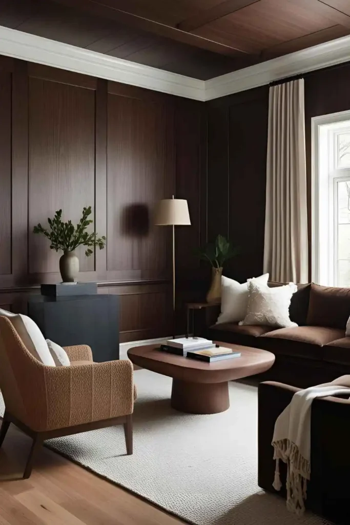 Dark Wood Paneling for Moody Vibes