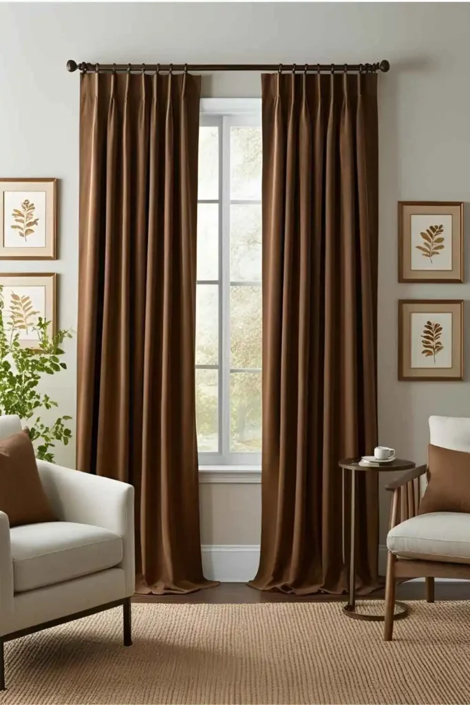 Warm Up with Coffee-Toned Curtains