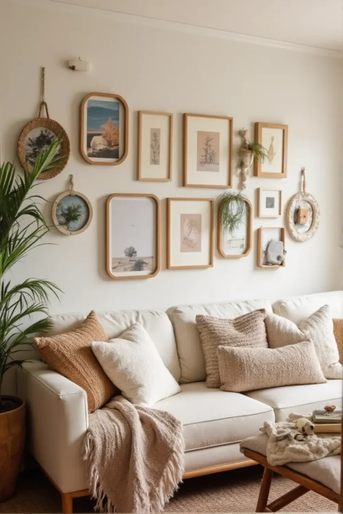 Boho Living Room with Gallery Wall