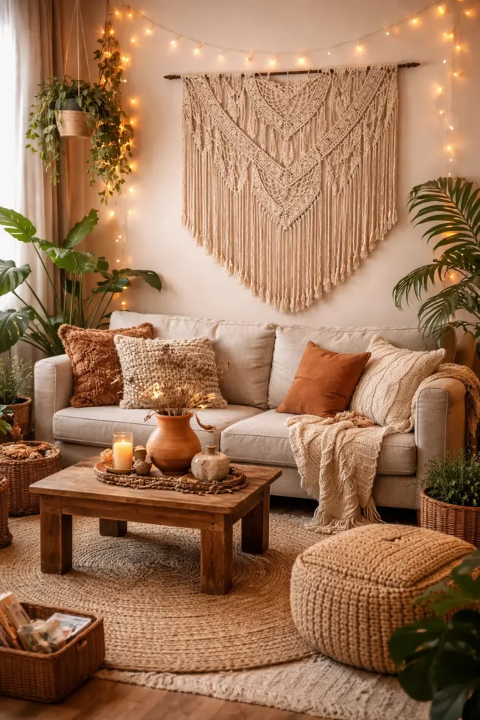 Macrame Wall Decor Boho Living Room