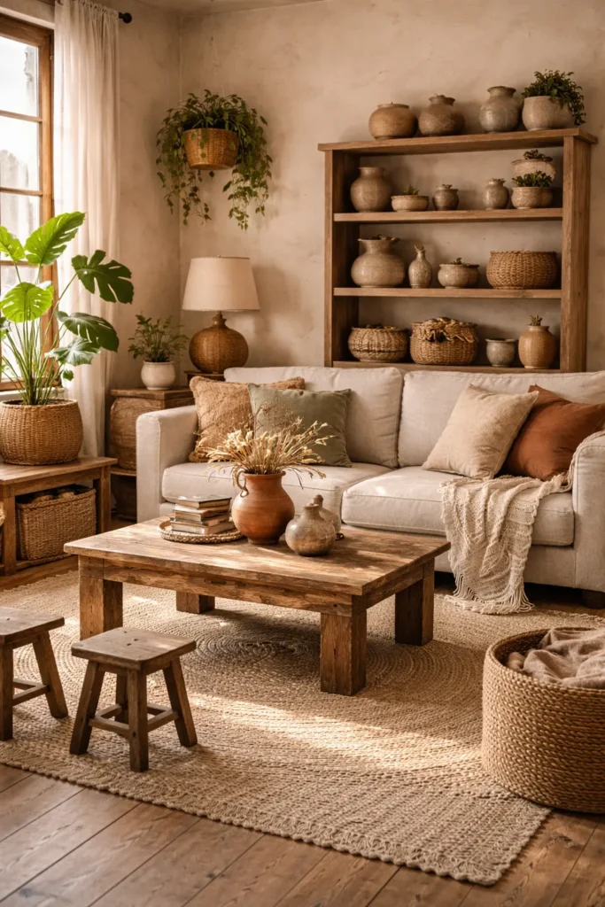 Rustic Boho Living Room Ideas