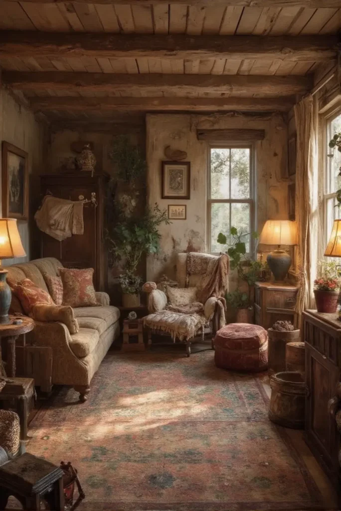 Vintage Boho Living Room